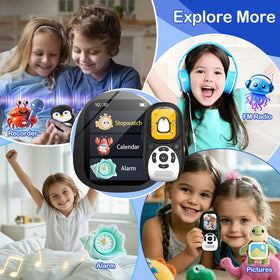 ODEJOI penguin worn by child listening with headphones supporting safe playback