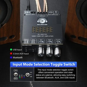 ODEKTOOY back panel ports showing speaker and power connections benefit