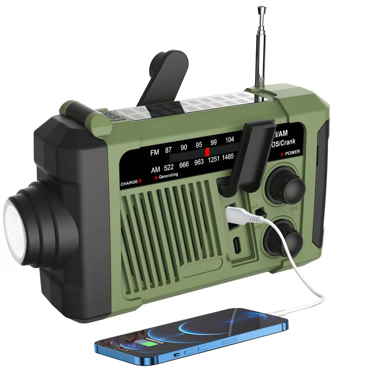 odopodop emergency radio hand crank for reliable power during outages