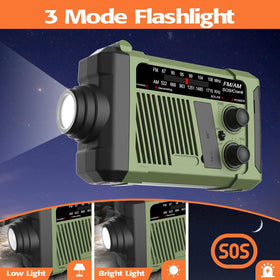odopodop emergency radio LED flashlight for camping and outages