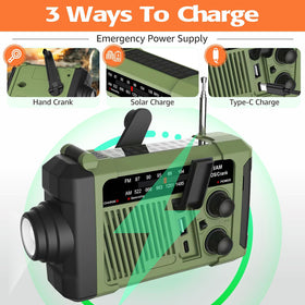 odopodop emergency radio with NOAA alerts for real-time weather updates