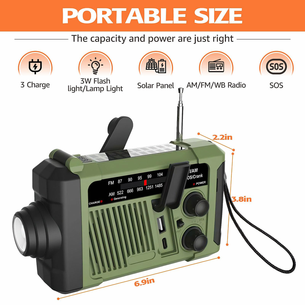 odopodop emergency radio SOS alarm improves visibility in emergencies