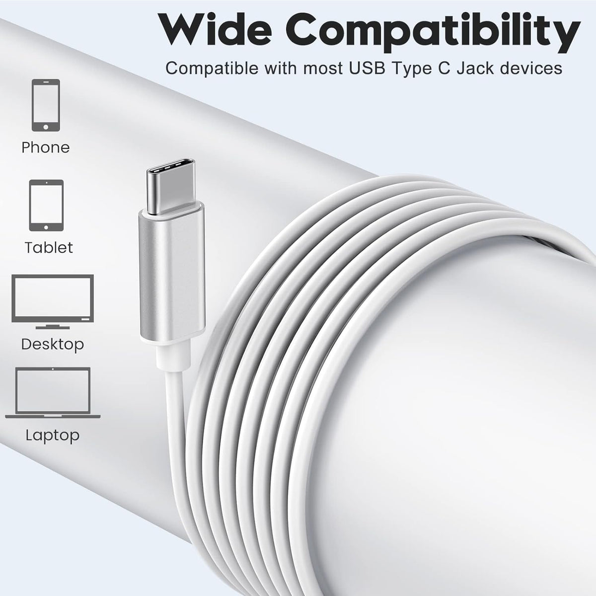 OECLAL durable TPE cable texture resisting tangles and stretching