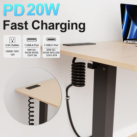 OELFFOW close-up of USB-C port emphasizing fast PD 20W charging