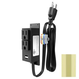 OELFFOW gun safe power outlet kit front view with internal outlets for easy safe power access
