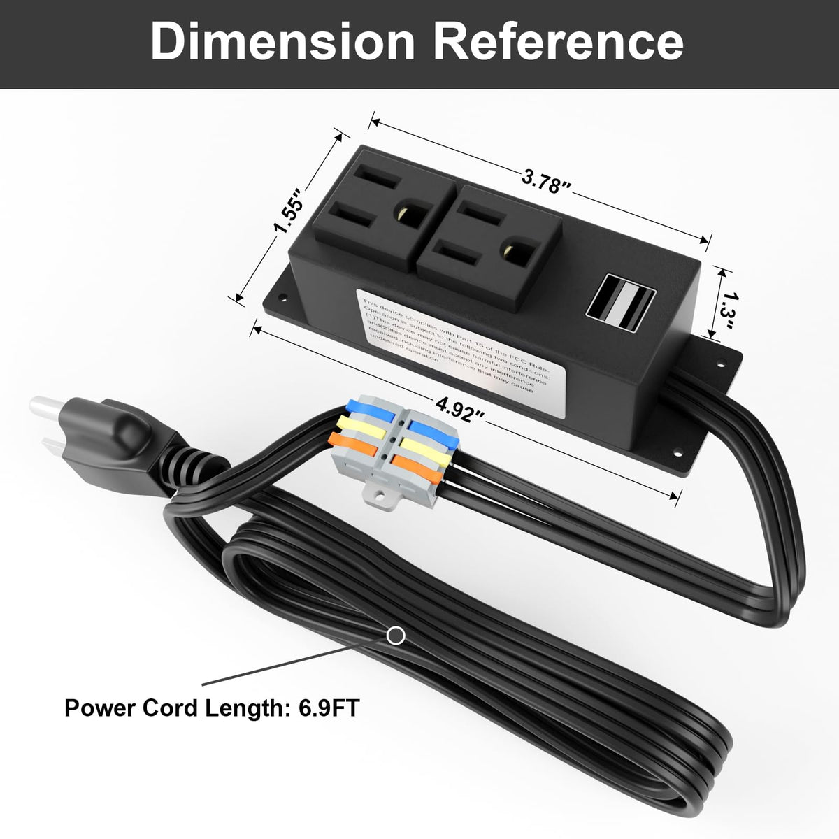 OELFFOW gun safe power outlet kit mounted-inside-safe provides secure install without drilling