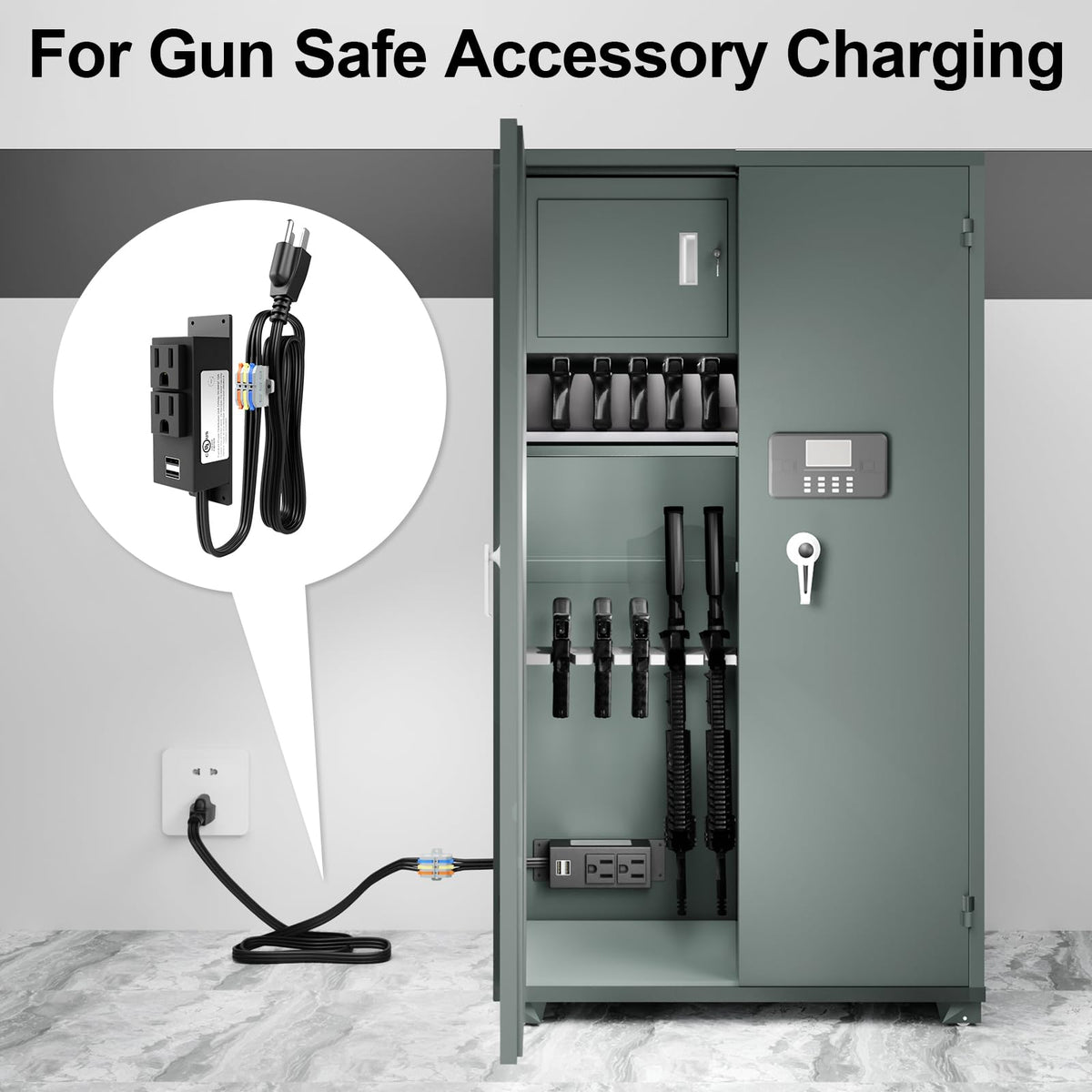 OELFFOW gun safe power outlet kit packaging and instructions ensure a smooth setup