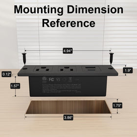 OELFFOW mounting hardware and screws displayed for quick installation