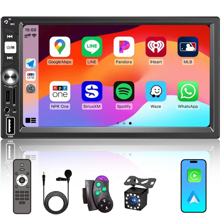 Oeretzrac front panel showing home screen and CarPlay for easy navigation