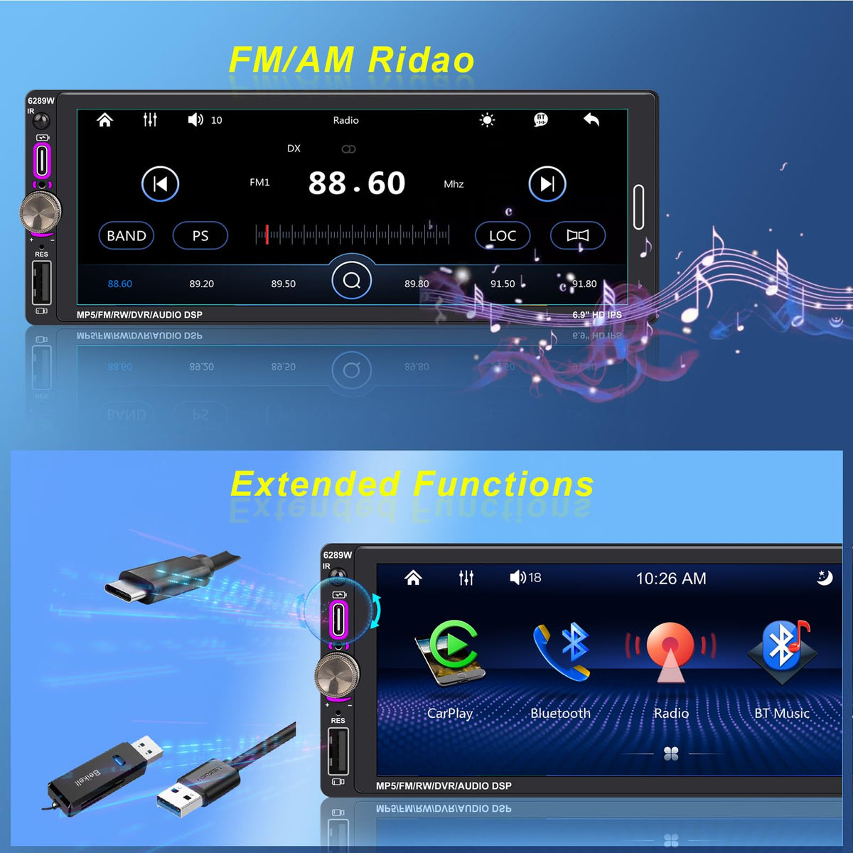 Oeretzrac online GPS navigation via CarPlay/Android Auto for directions