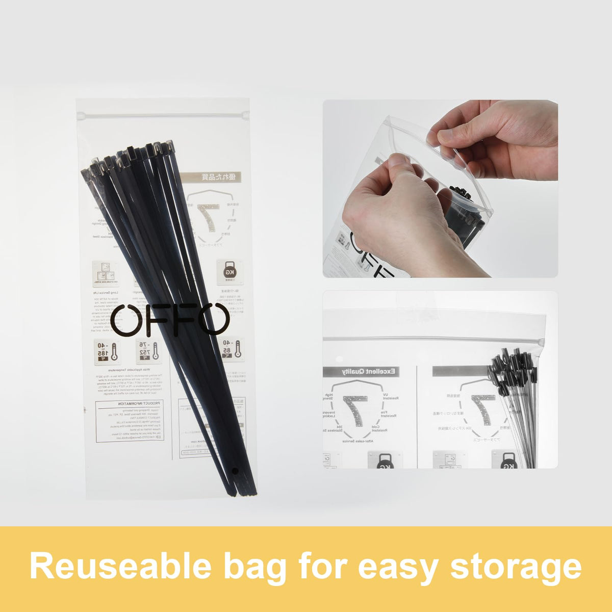 OFFO 304 stainless steel close-up highlights corrosion resistance and long-lasting strength.