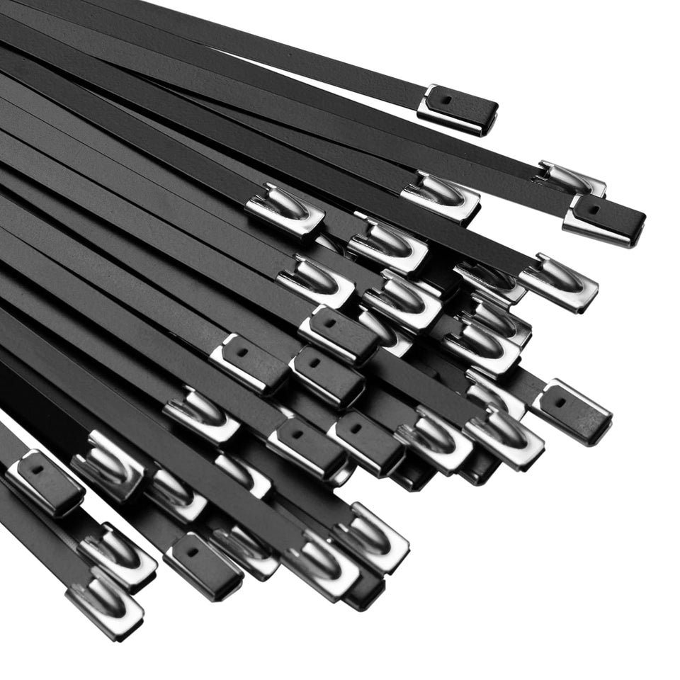 OFFO black zip ties 125-pack for versatile organization and quick fixes.