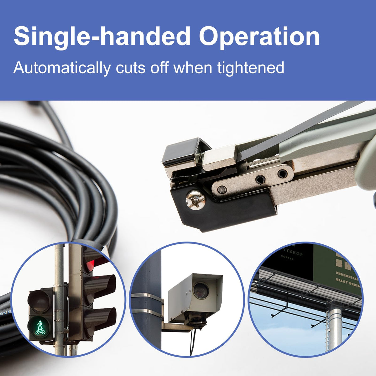 OFFO close-up of hardened cutting head trimming tie flush, clean finish benefit