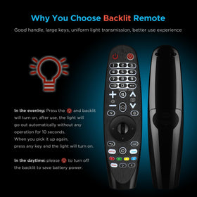 Ogilly LG remote in use on a sofa for comfortable couch control.
