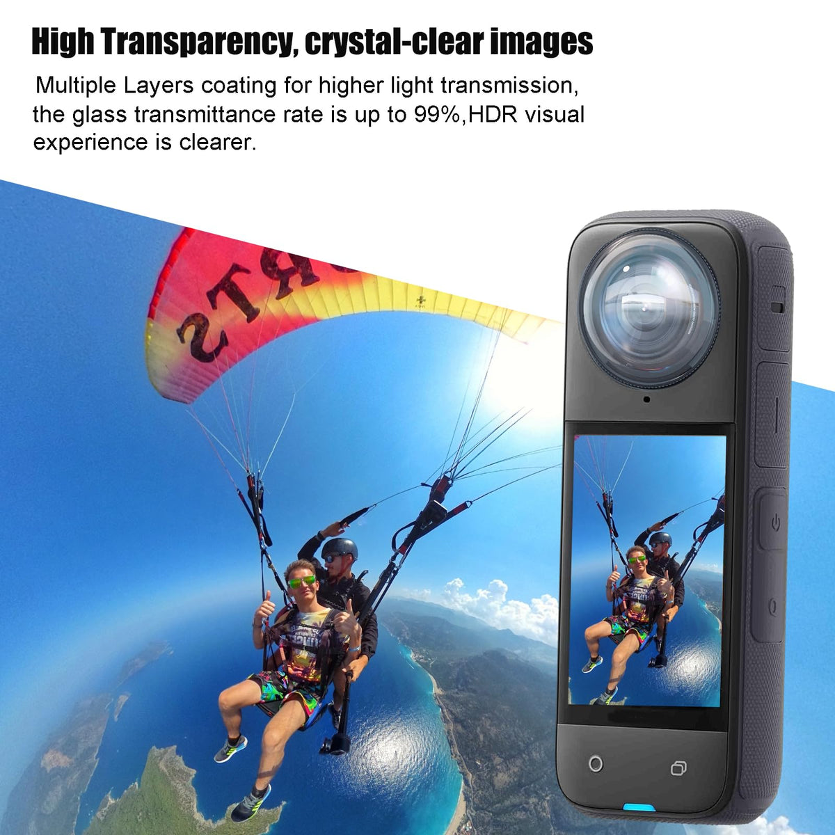 OGITBIO X4 lens guard installs easily with a twist-on base.