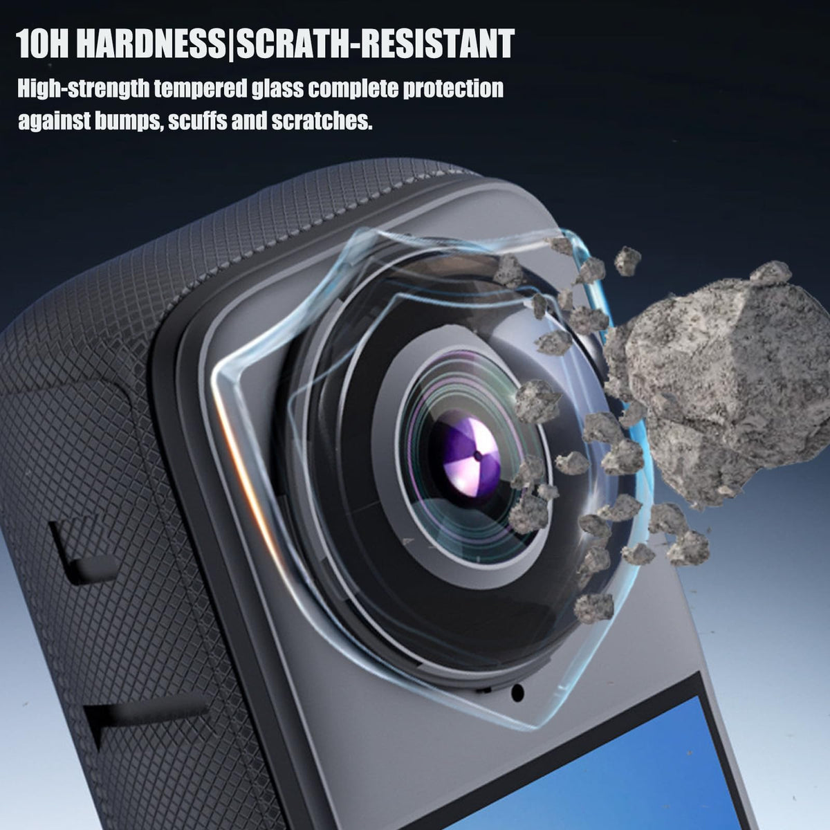OGITBIO X4 lens guard maintains high transparency for sharp footage.