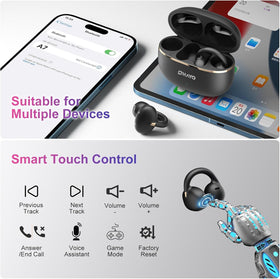 OHAYO A7 open-ear mics provide clear calls in windy environments.