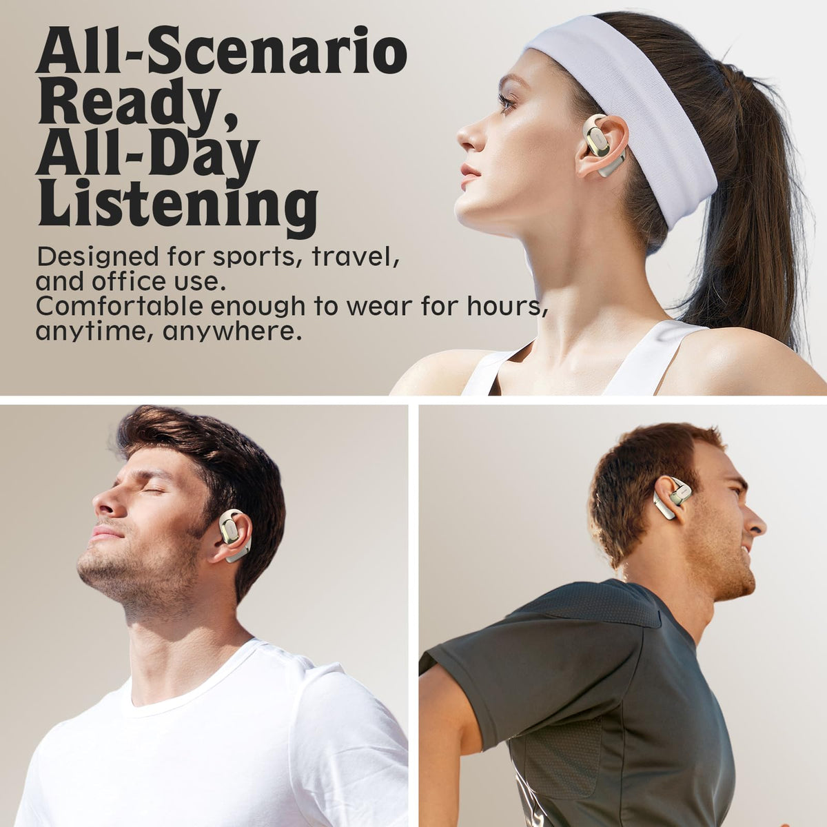 OHAYO T10 splashing water to show IPX6 protection for sweaty workouts