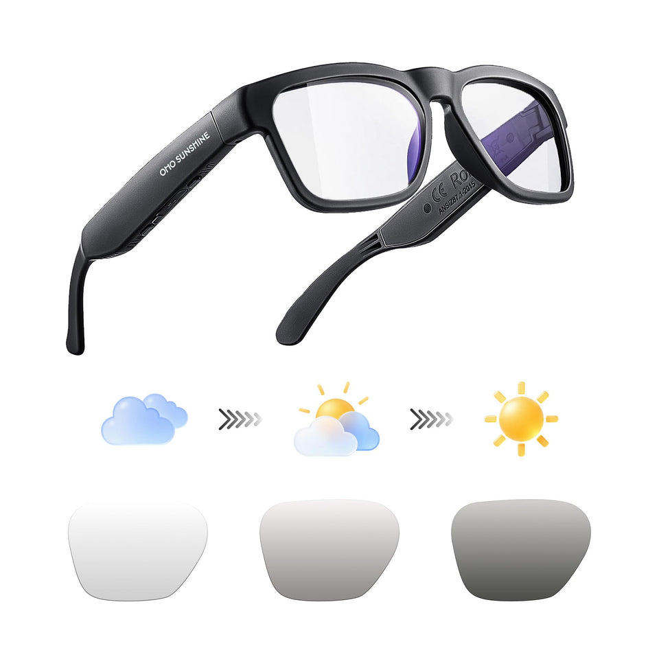OhO sunshine Bluetooth Audio Sunglasses with open-ear design for hands-free listening during workouts