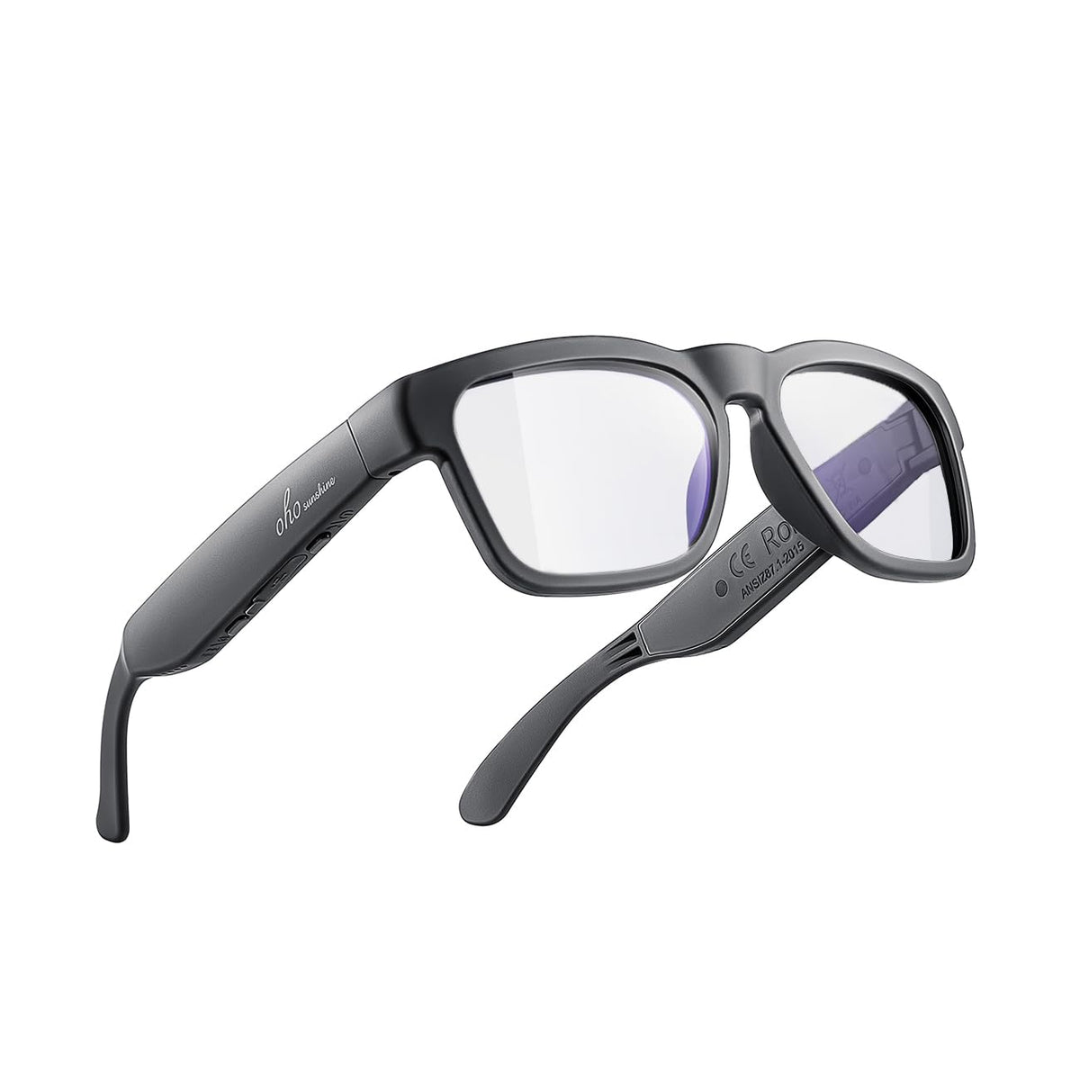 OhO sunshine front view showing frame and speakers for comfortable all‑day wear