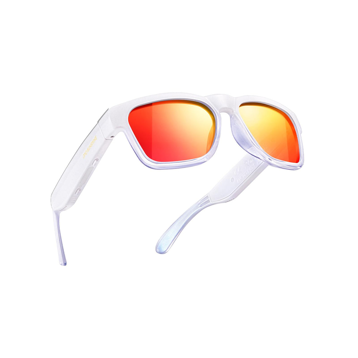 OhO sunshine front view showing sleek frame and visible audio modules benefits situational awareness