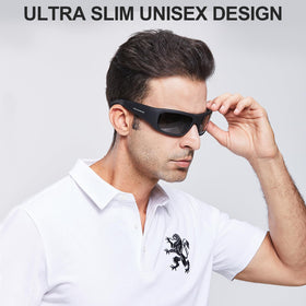 OhO sunshine worn while running for hands-free audio and safety