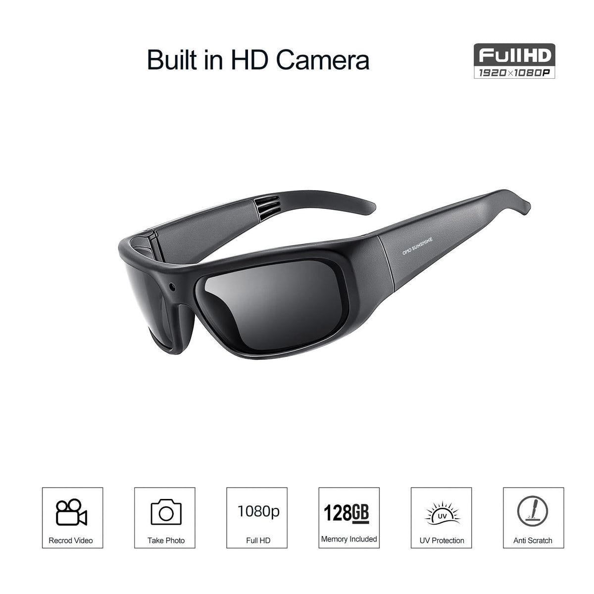 OhO sunshine hands-free recording with one-key trigger for uninterrupted footage.