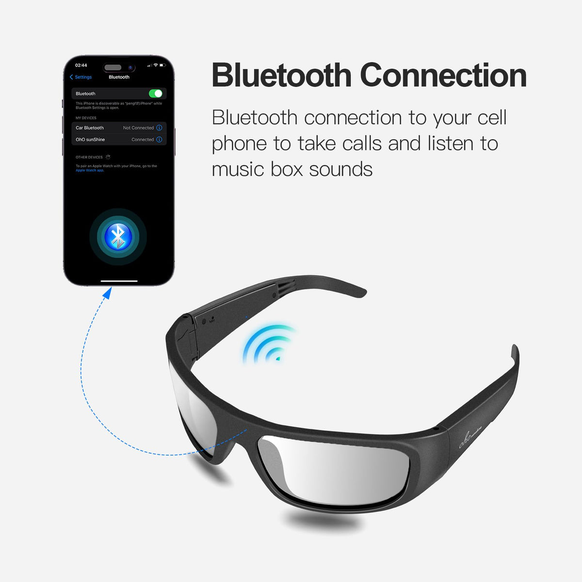 OhO sunshine open-ear glasses delivering comfortable audio during workouts with a secure frame