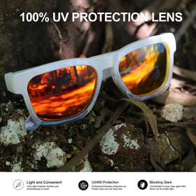 OhO sunshine held in hand showing scale and lightweight design for easy portability