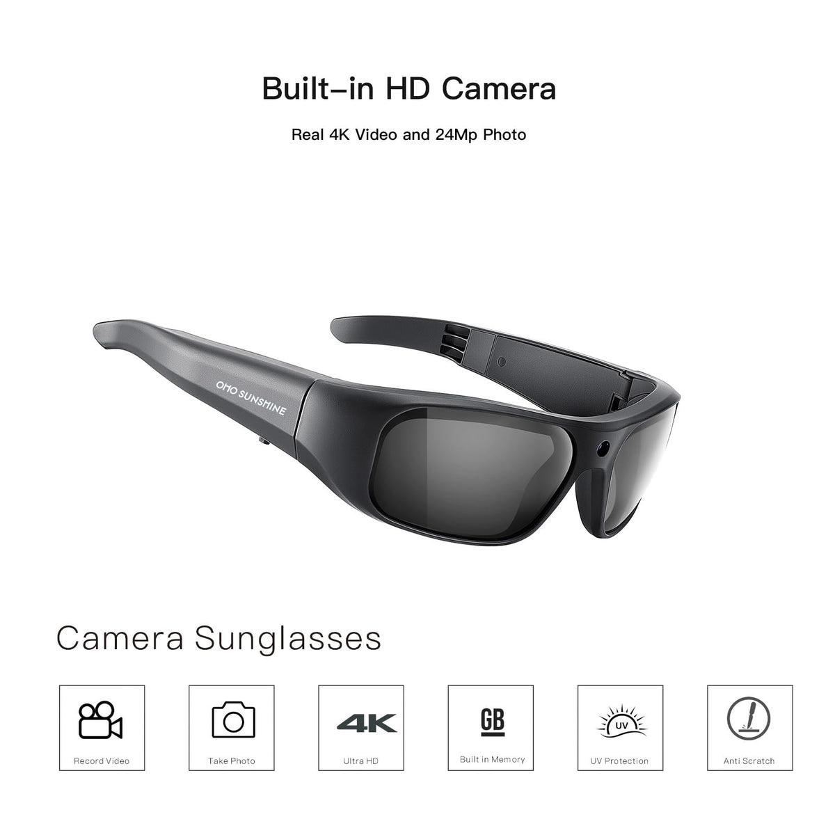 OhO Sunshine UV protection lenses shield eyes during sunny adventures.