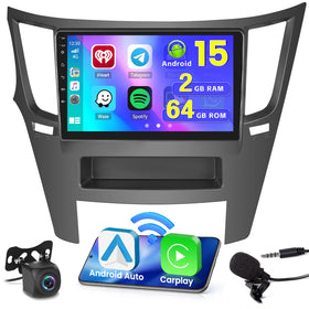 Ohradio Android 15 9-inch touchscreen dashboard for Subaru Outback displays intuitive controls