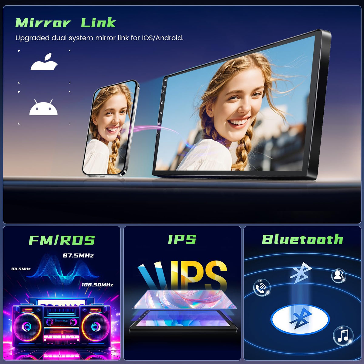 Ohradio Bluetooth and FM RDS radio for clear calls and streaming