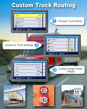 OHREX N900 truck GPS lane guidance aiding safer highway planning.