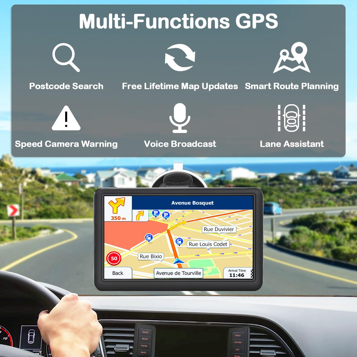 OHREX S7 lifetime map updates keep routes current and reliable.