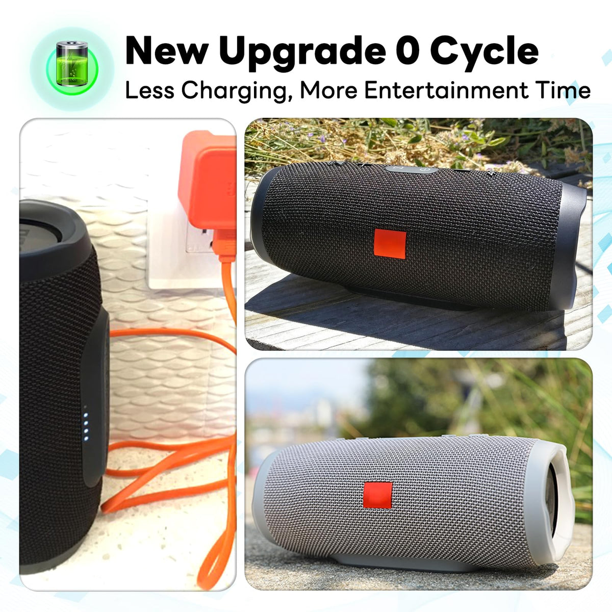 OHZHAO battery installed in JBL Charge 3 for extended runtime.