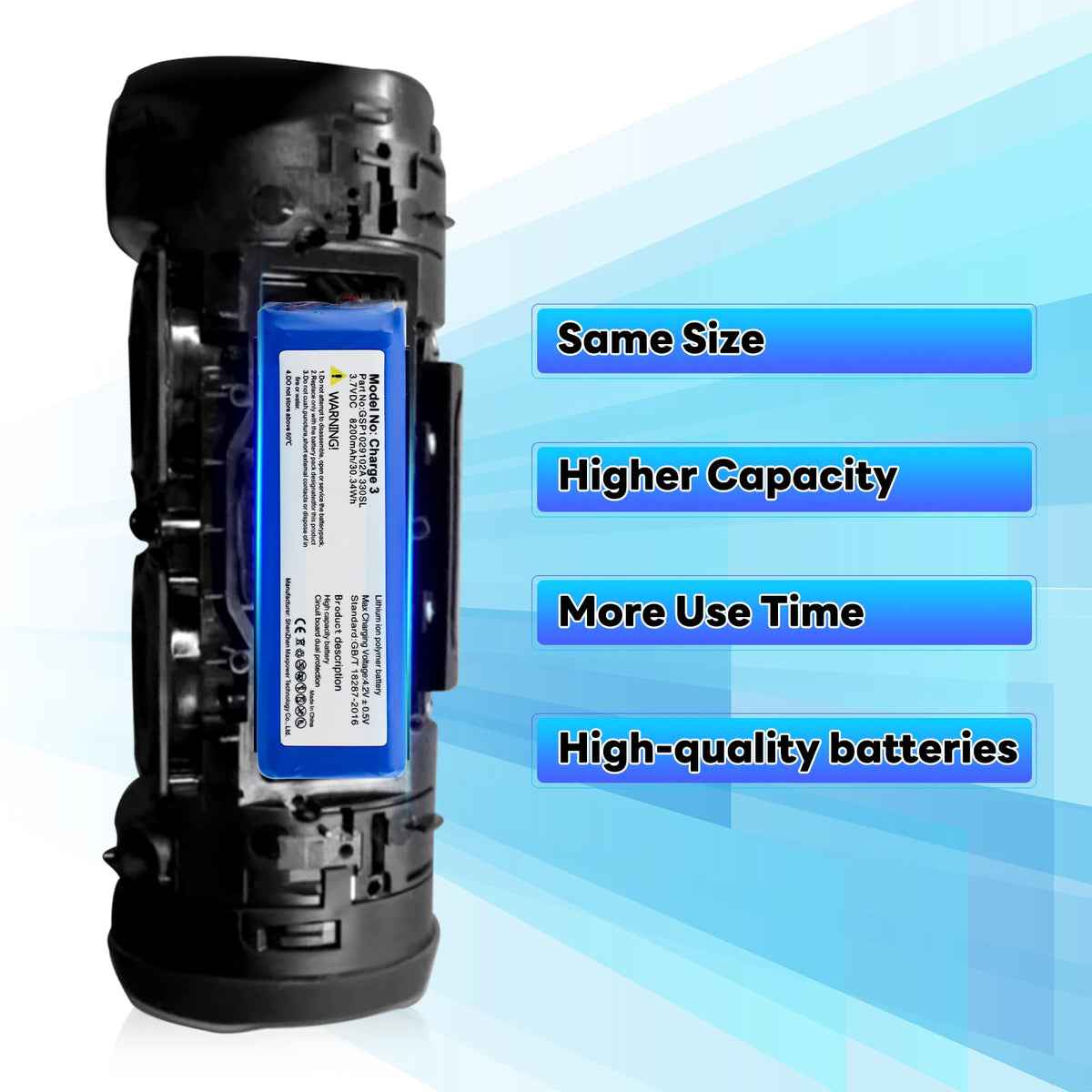 OHZHAO durable packaging protects the battery during shipping and storage.