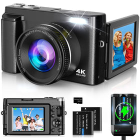 Oiadek 4K camera front view showing compact form for on the go shooting and detail