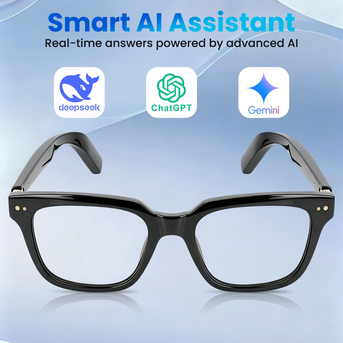 OICIIDO AI Smart Glasses feature open-ear speakers for discreet, immersive sound.