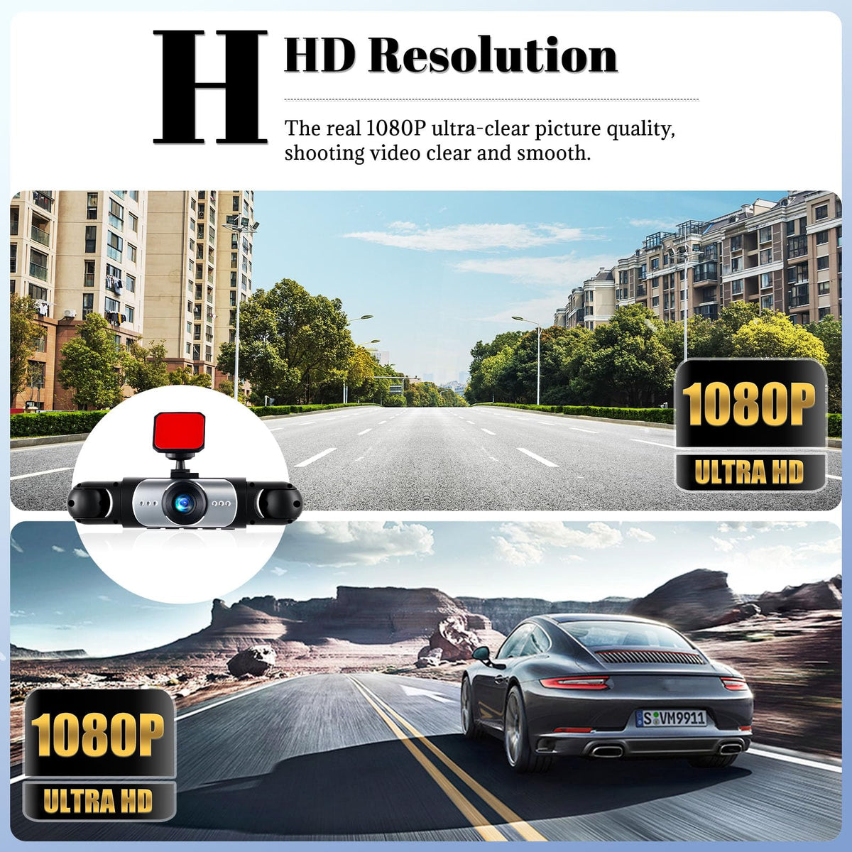 OiLiehu 3.16-inch display showing recorded footage and easy menu control