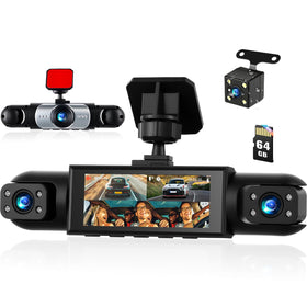 OiLiehu front dash cam showing dual-lens view for full road coverage and evidence