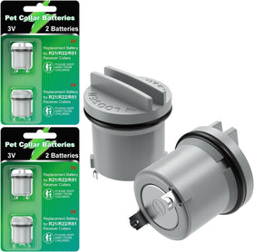 oiyceiei four-pack dog collar battery compatible with R21 R22 R51 and Microlite for reliable replacement