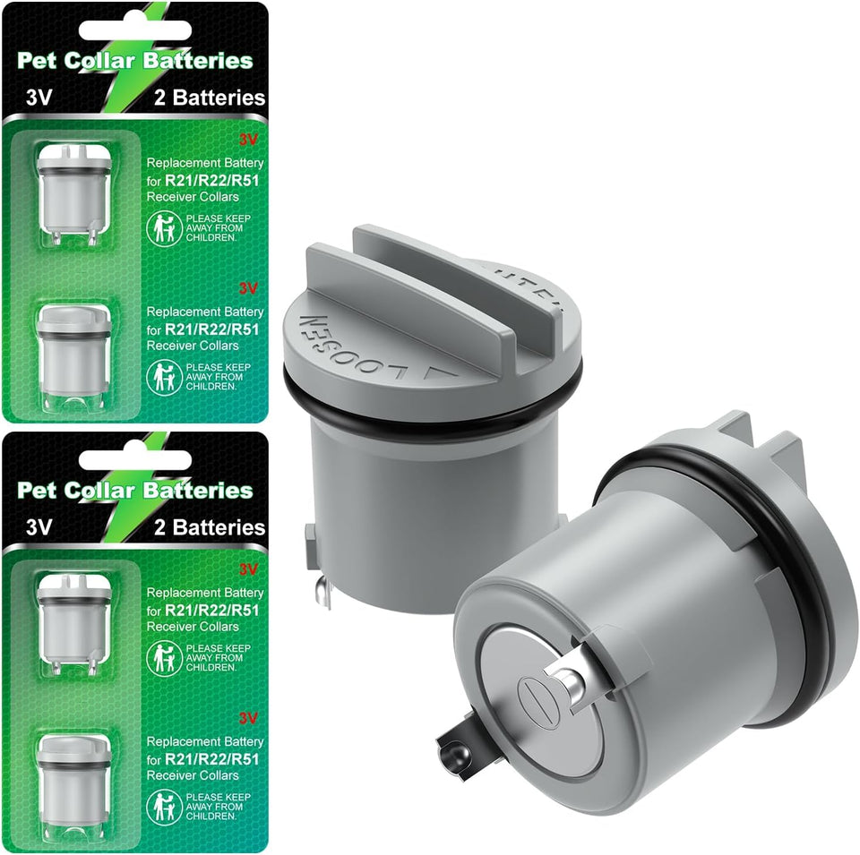 oiyceiei four-pack dog collar battery compatible with R21 R22 R51 and Microlite for reliable replacement