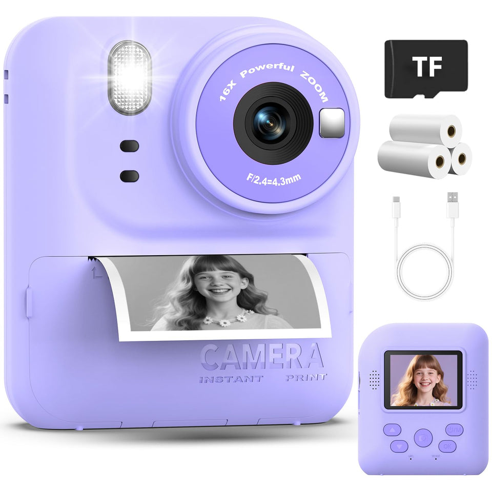Okaloka front packaging in purple showing camera and accessories, promotes immediate play