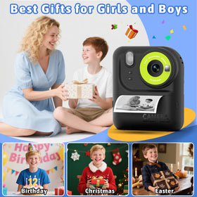 Okaloka child using camera outdoors, durable for play and travel