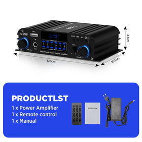 okanemoqi in living room setup offering compact power for home theater