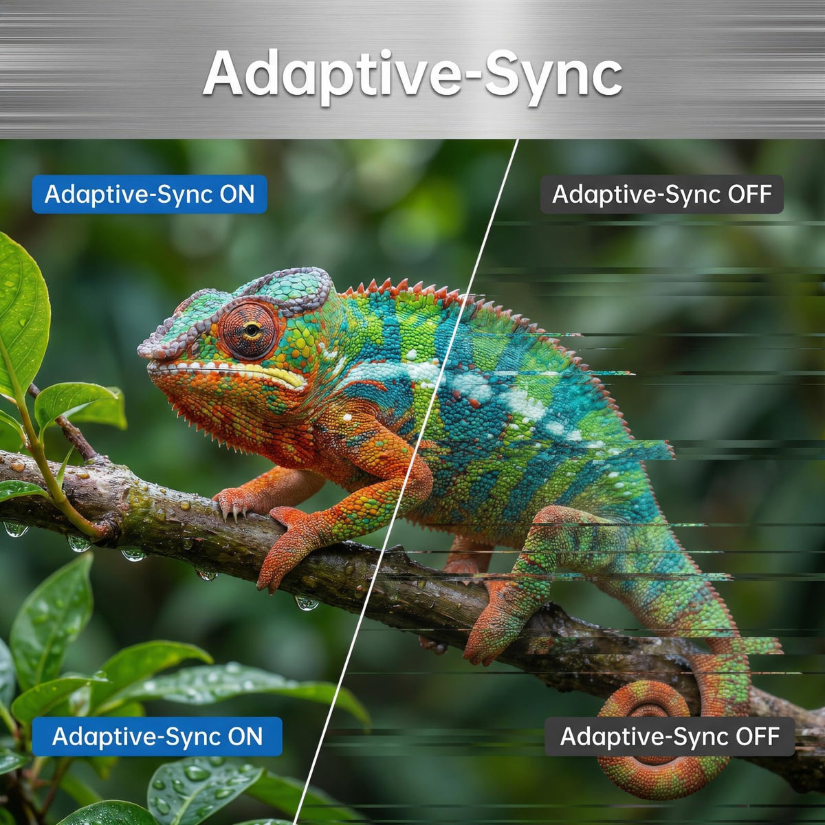 Okaysonic adaptive-sync support reduces tearing for seamless gaming sessions.