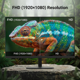 Okaysonic 27-inch monitor with VESA 100x100 mount for flexible setup.