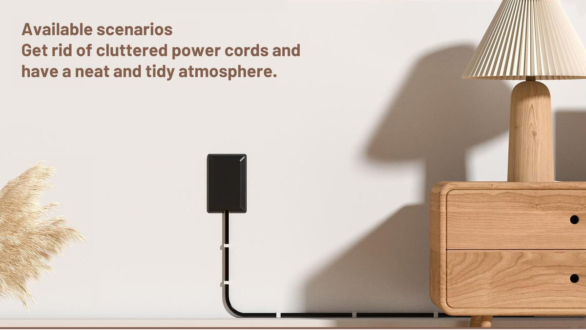 OKCHILD dorm room power strip in black suits compact spaces.