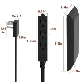 OKCHILD three-outlet extender offers organized power access in dorms.