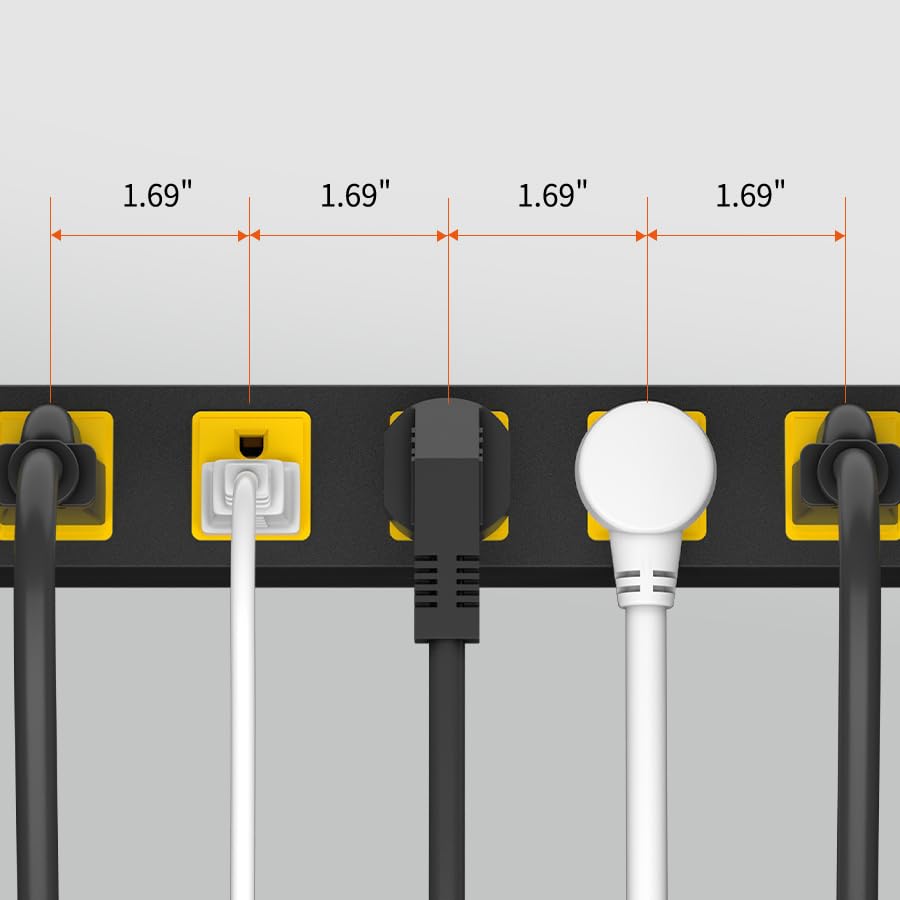OKCHILD power strip includes mounting screws for easy wall installation.